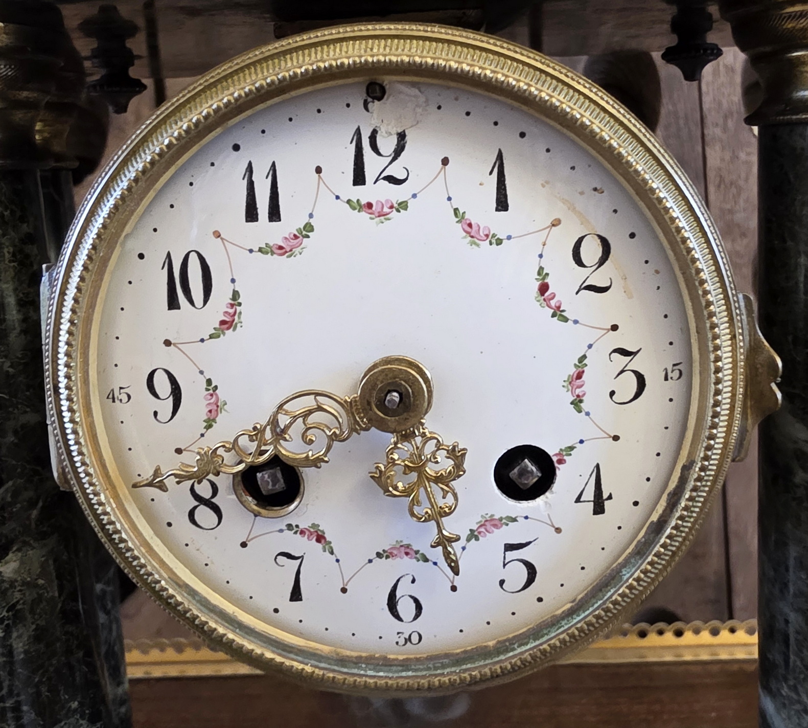 A French Portico Clock A French Portico Clock